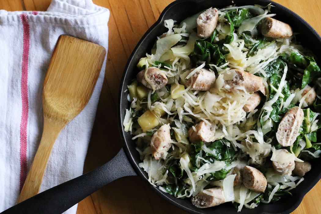 Sausage and Sauerkraut Skillet