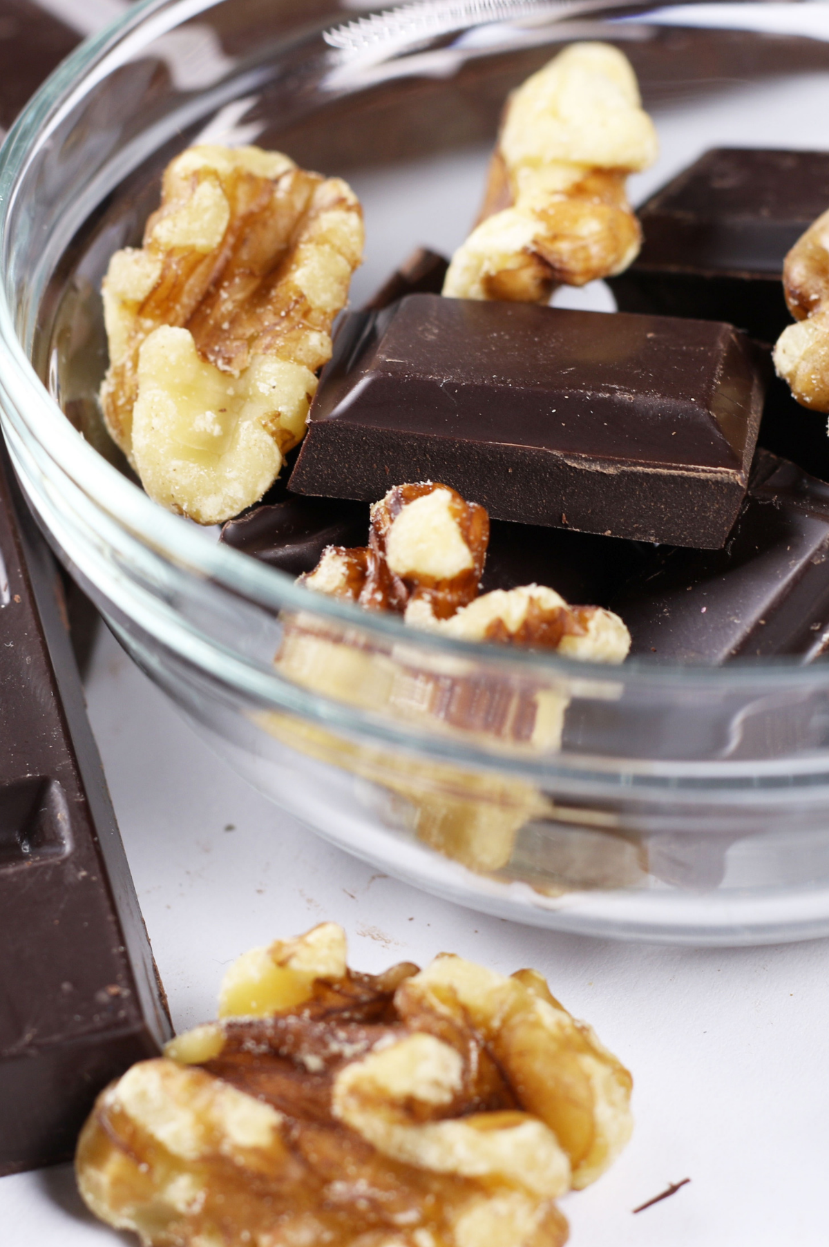 20 Easy Snacks to Add to Your Client's Next Meal Plan: dark chocolate and walnuts