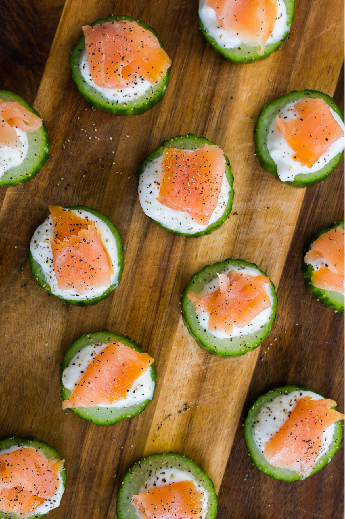 20 Easy Snacks to Add to Your Client's Next Meal Plan: salmon cucumber bites