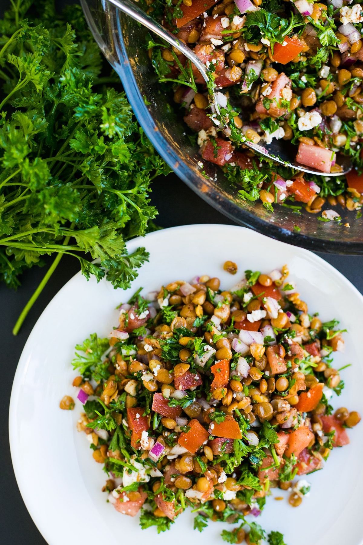 10 Mediterranean Diet Approved Recipes to Add to Your Meal Plan - Lentil & Feta Tabbouleh