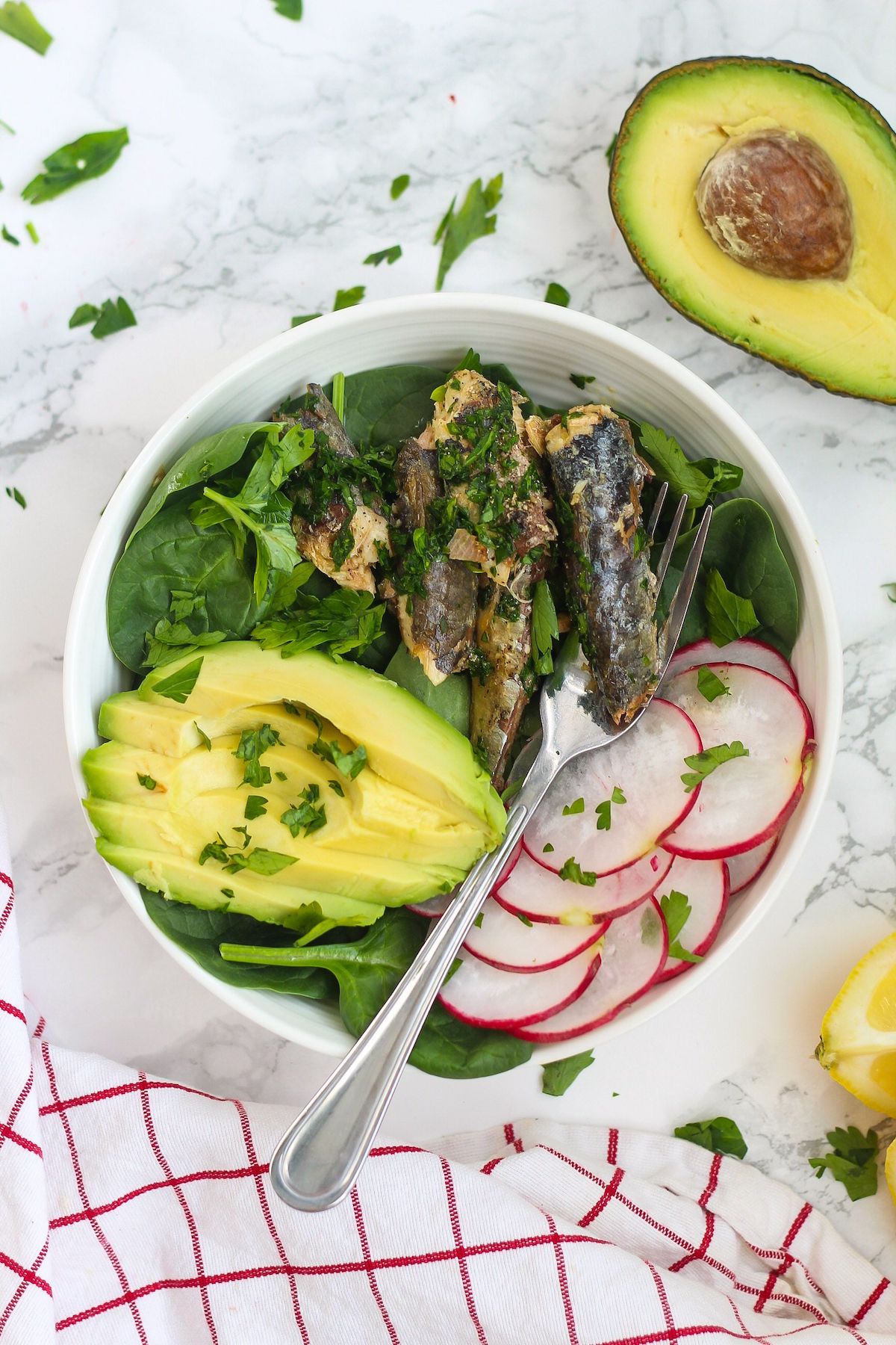 10 Mediterranean Diet Approved Recipes to Add to Your Meal Plan - Sardine and Avocado Salad