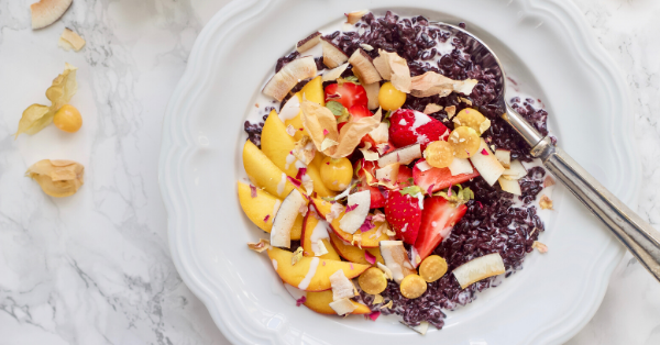 20 Healthy Meals to Make with Non-Perishable Foods: Coconut Black Rice Pudding