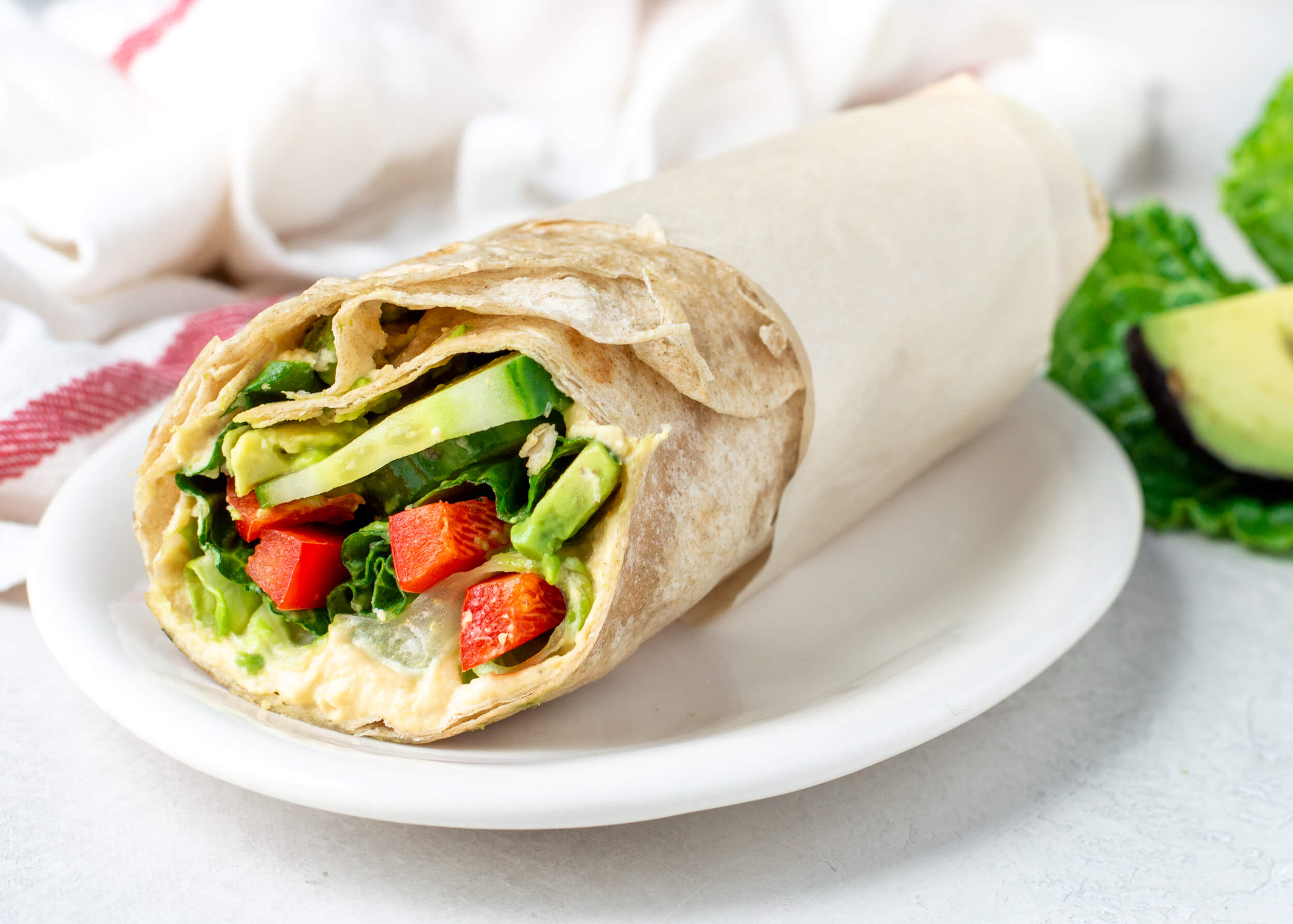 20 Family-Friendly Meals Your Clients Will Love: Hummus & Veggie Wrap
