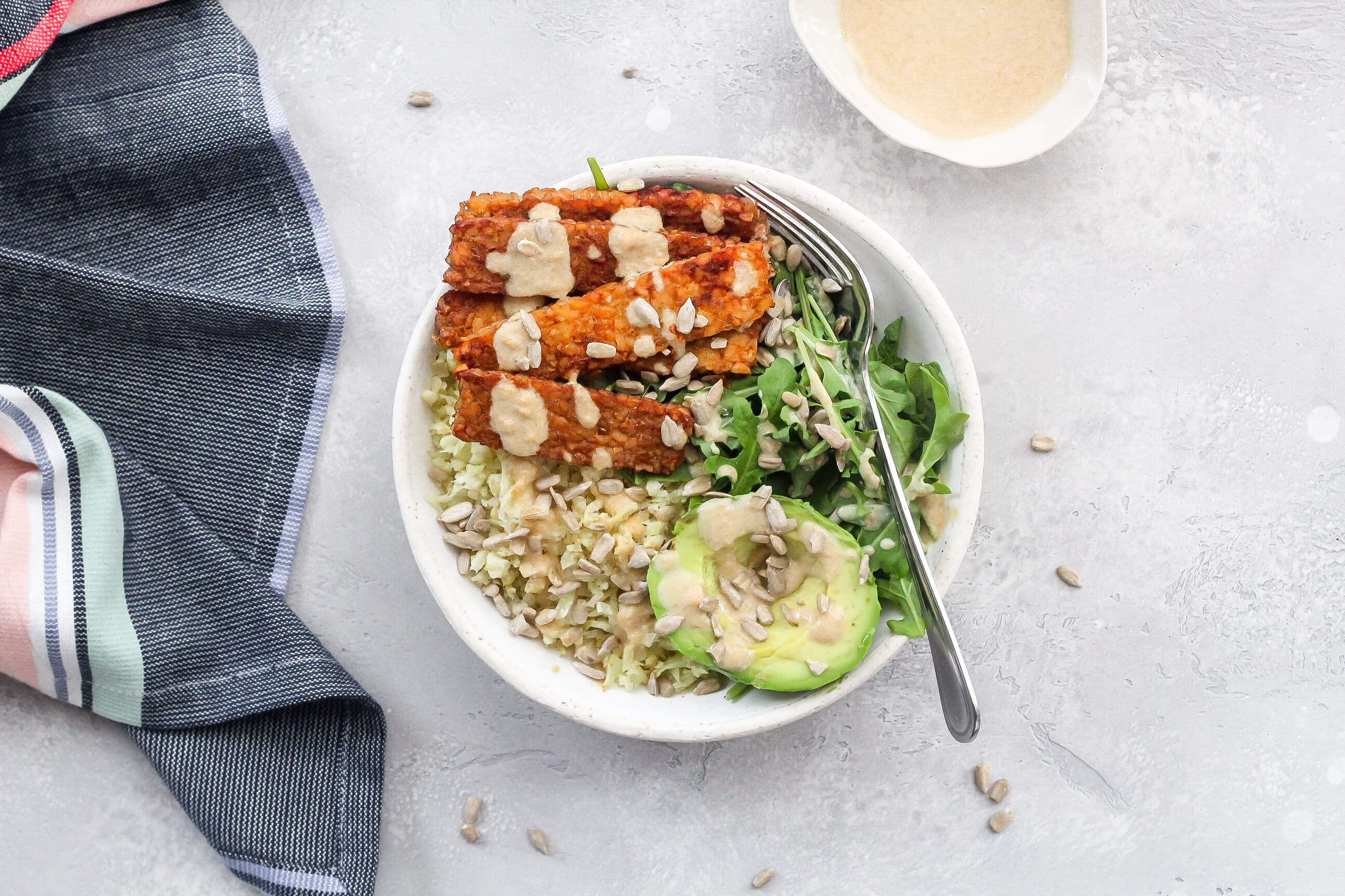 20 High Protein, Plant-Based Meals Your Clients Will Love: Tempeh Buddha Bowl