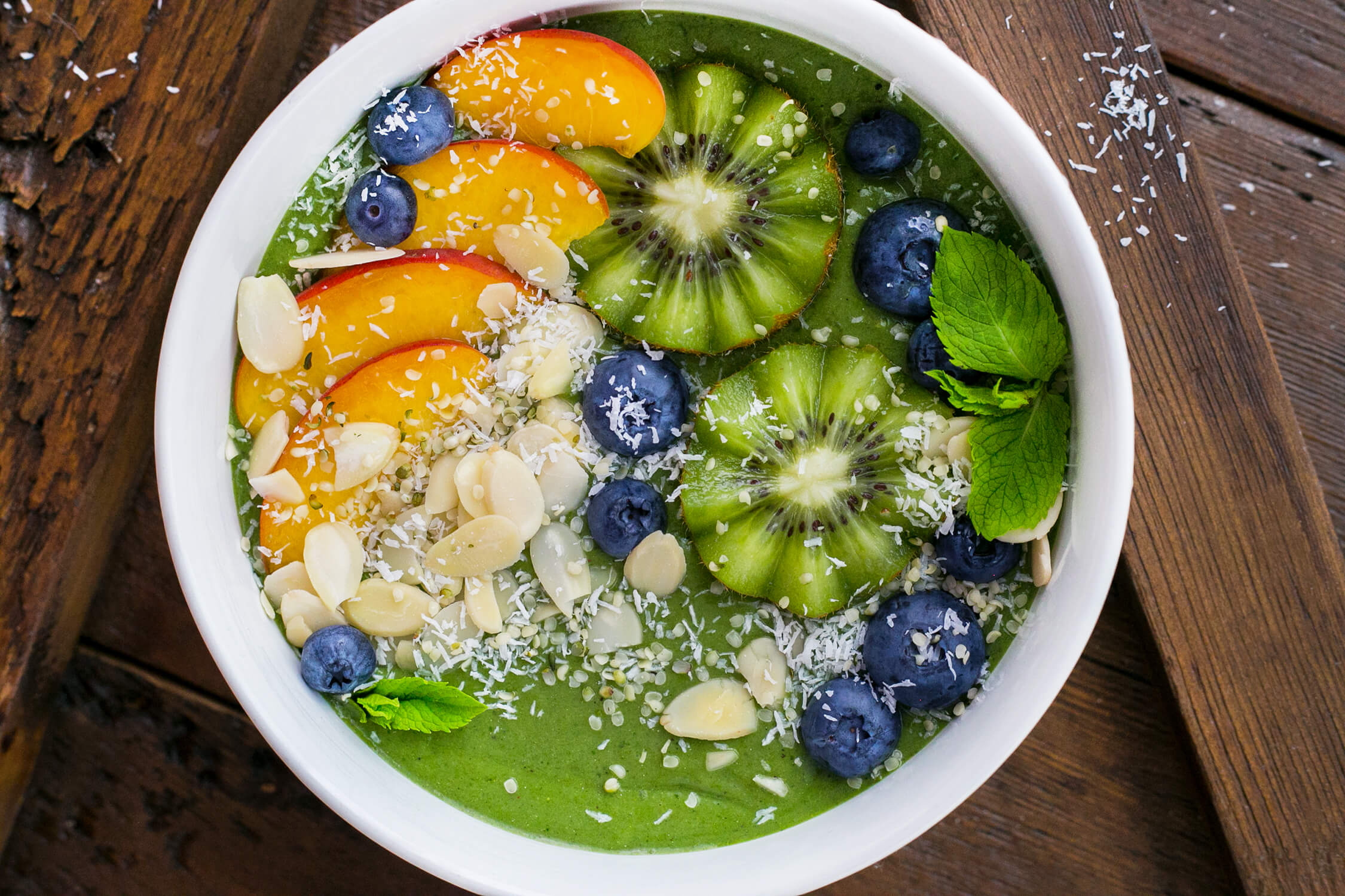 20 High Protein, Plant-Based Meals Your Clients Will Love: Mango Green Smoothie Bowl