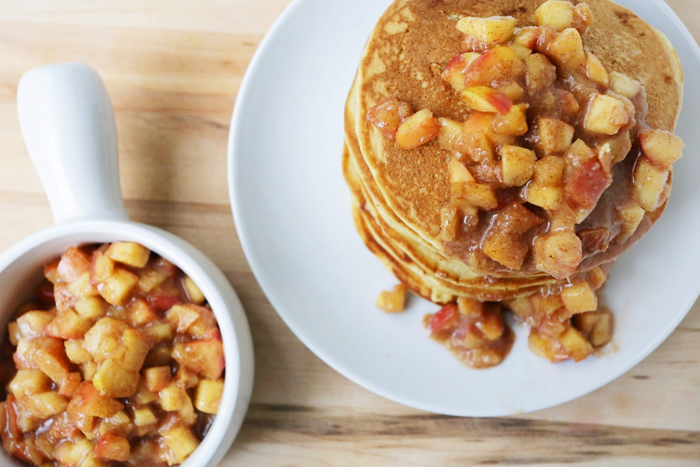 20 Healthy Fall & Thanksgiving Meal Ideas Your Clients Will Love: Apple Pie Pancakes