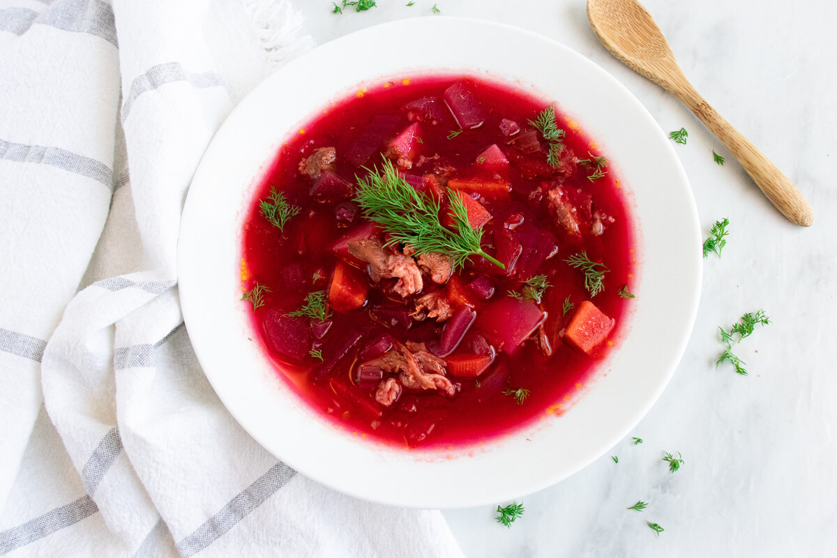 20 Healthy Fall & Thanksgiving Meal Ideas Your Clients Will Love: Borscht