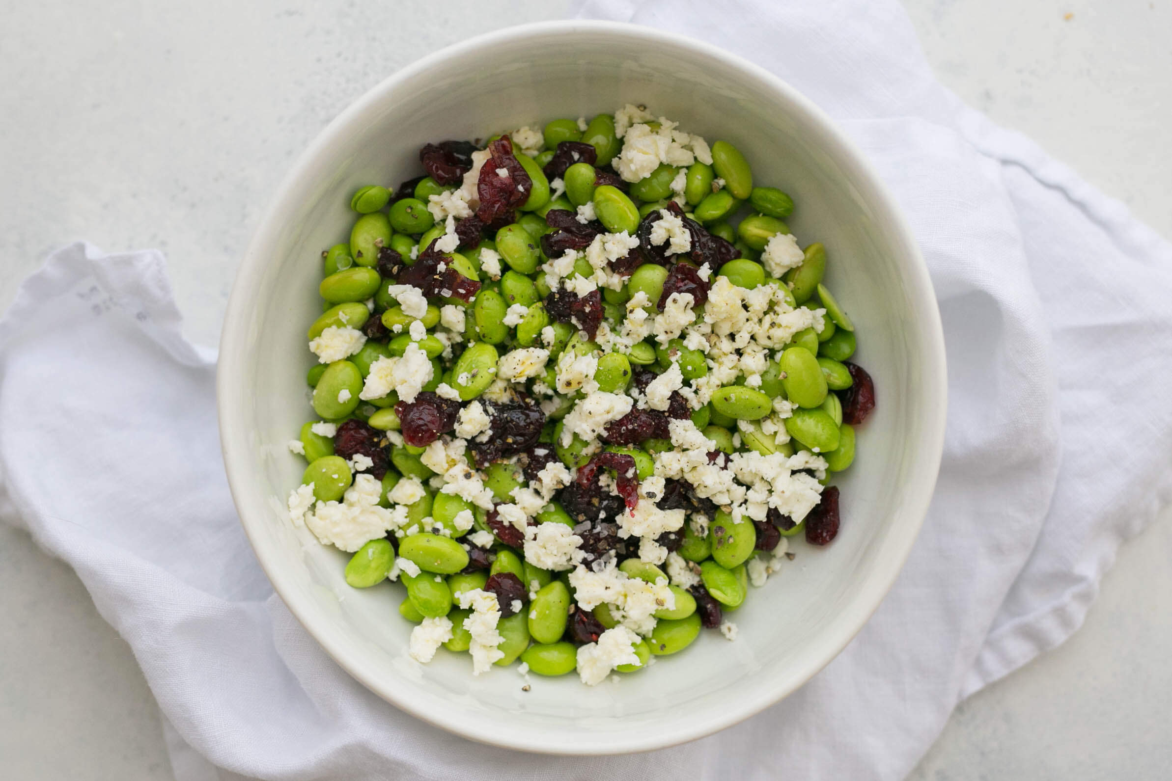 5 Ingredient Meal Ideas Your Clients Will Love: Edamame, Cranberry & Feta Salad