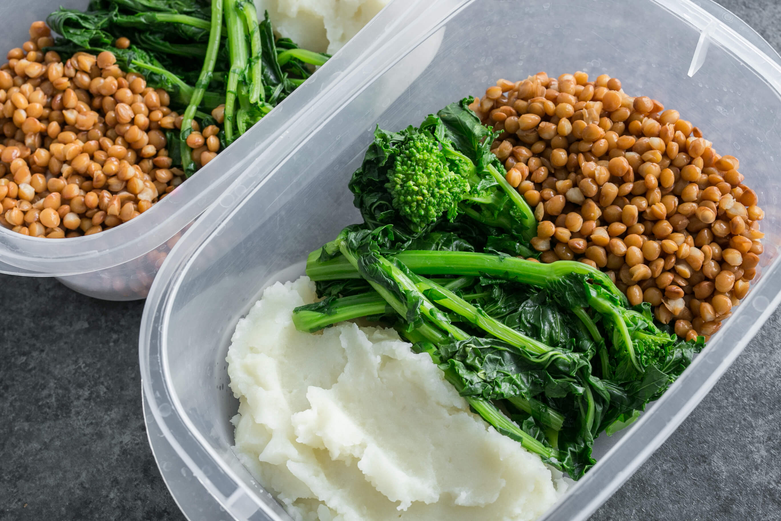 20 Simple Meals to Help Your Clients Hit Their Macros: Lentils, Rapini & Mashed Potatoes