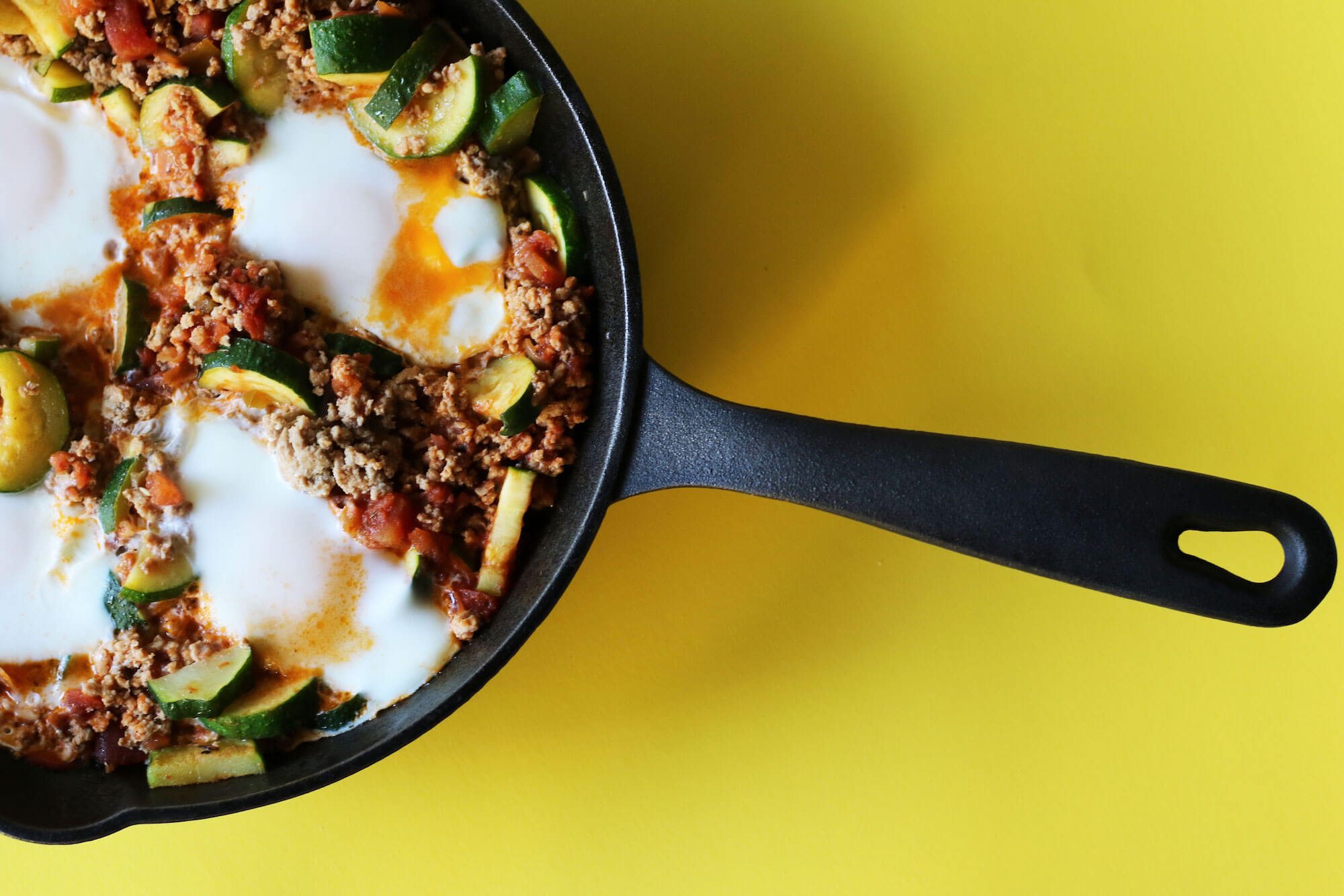 21 One Pan Meal Ideas Your Clients Will Love: Zucchini Turkey Breakfast Skillet