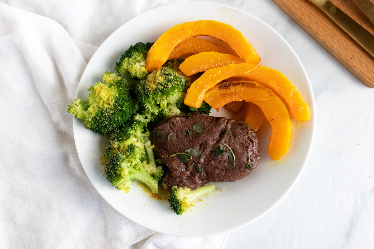 20 Simple Meals to Help Your Clients Hit Their Macros: Steak, Butternut Squash & Broccoli