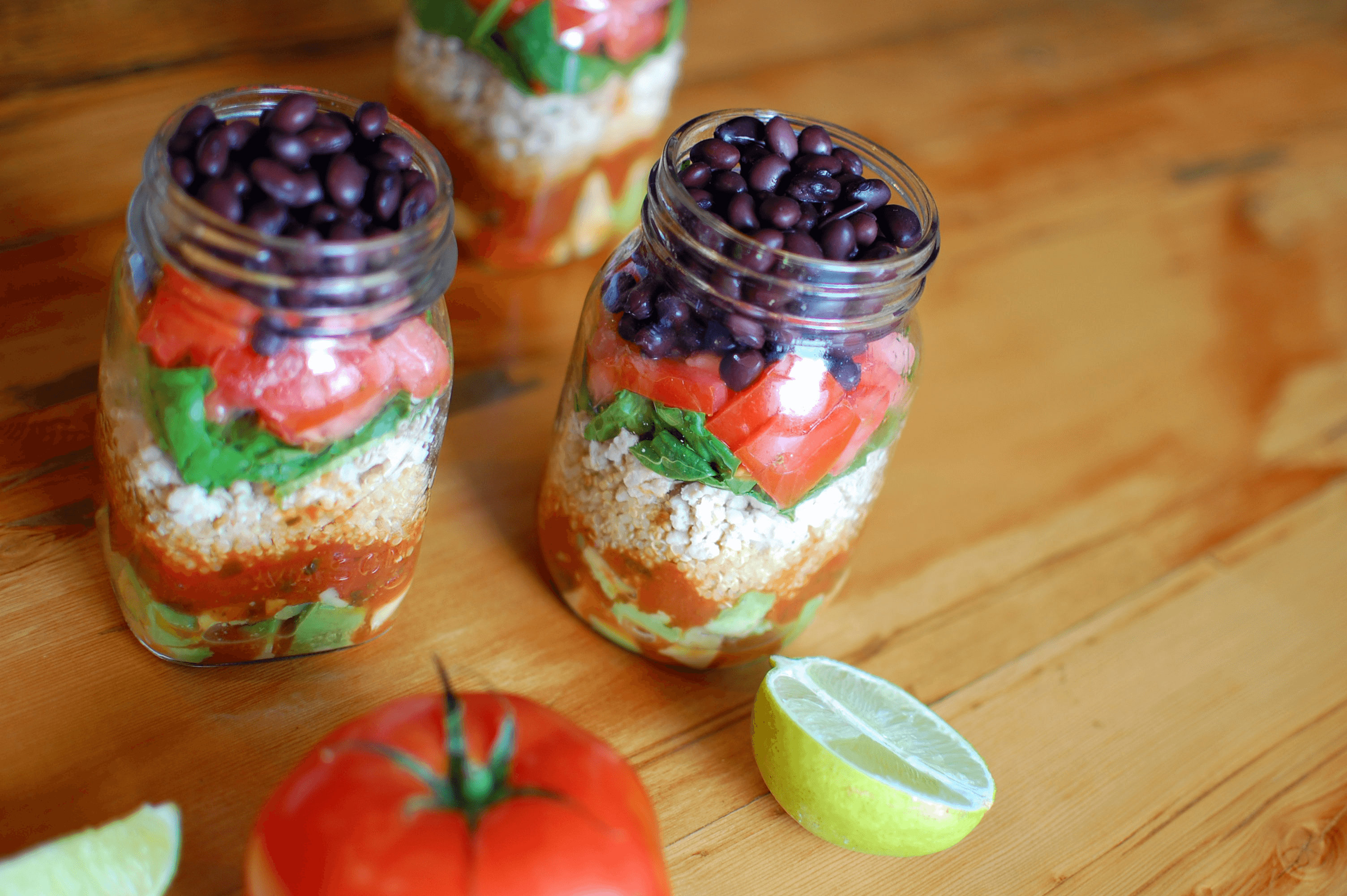 Nutrition Planning for Runners and Triathletes: Burrito Bowl Mason Jars