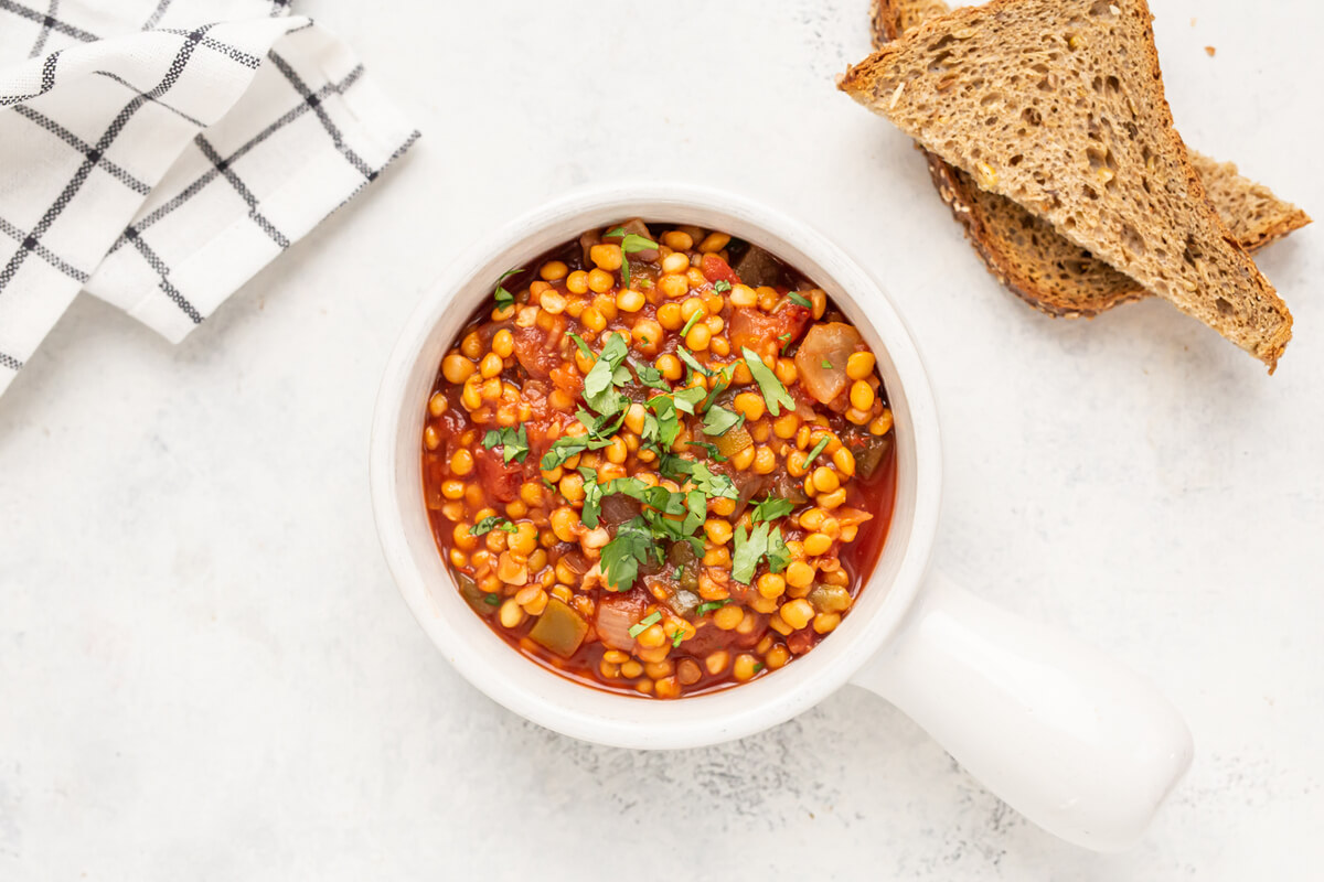 21 Recipe Ideas to Help Manage Your Clients Blood Sugar:  Lentil Salsa with Toast