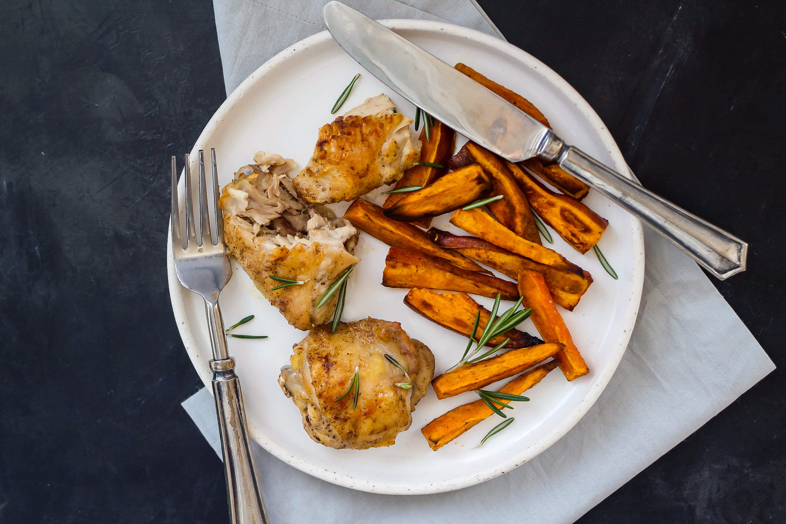 Nutrition Planning for Runners and Triathletes: One Pan Maple Mustard Chicken Thighs