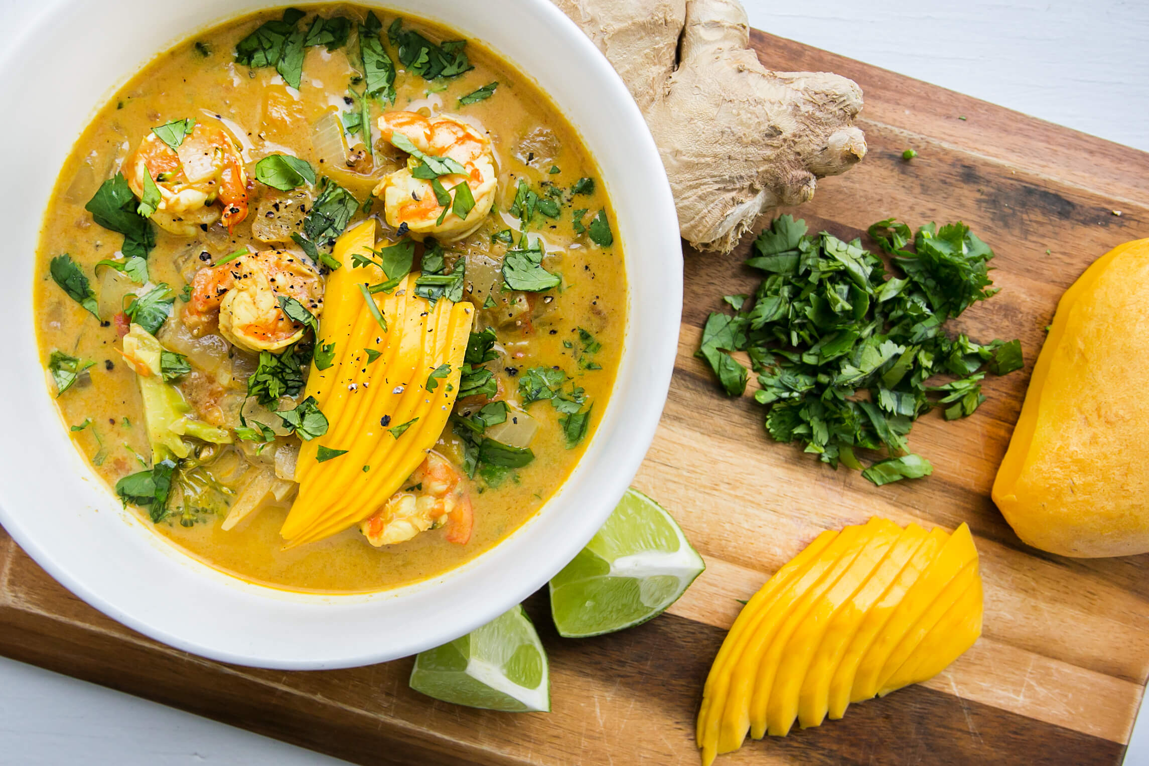 20 Specific Carbohydrate Diet Meals to Help Clients With Inflammatory Bowel Disease: Shrimp & Mango Coconut Curry
