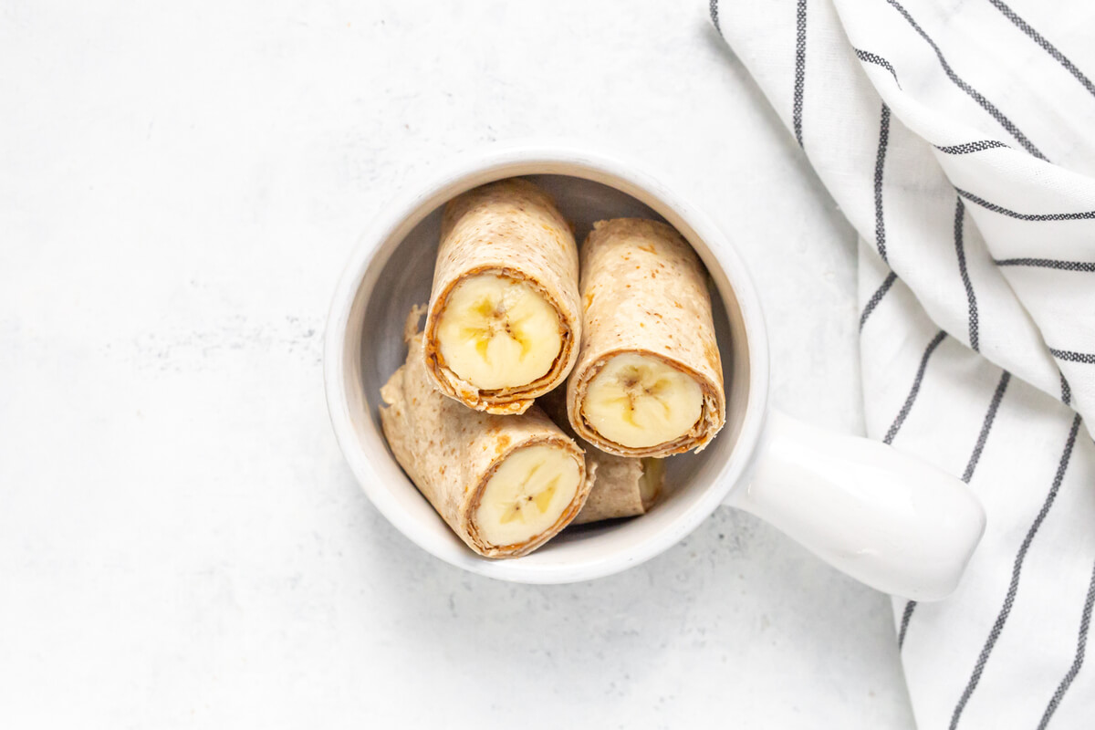 20 Meals to Help Clients Manage Gastroesophageal Reflux Disease (GERD):Almond Butter Banana Wrap
