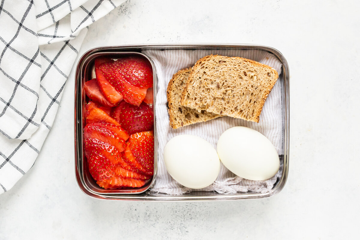 20 Meals to Help Clients Manage Gastroesophageal Reflux Disease (GERD):Eggs & Toast Breakfast Box