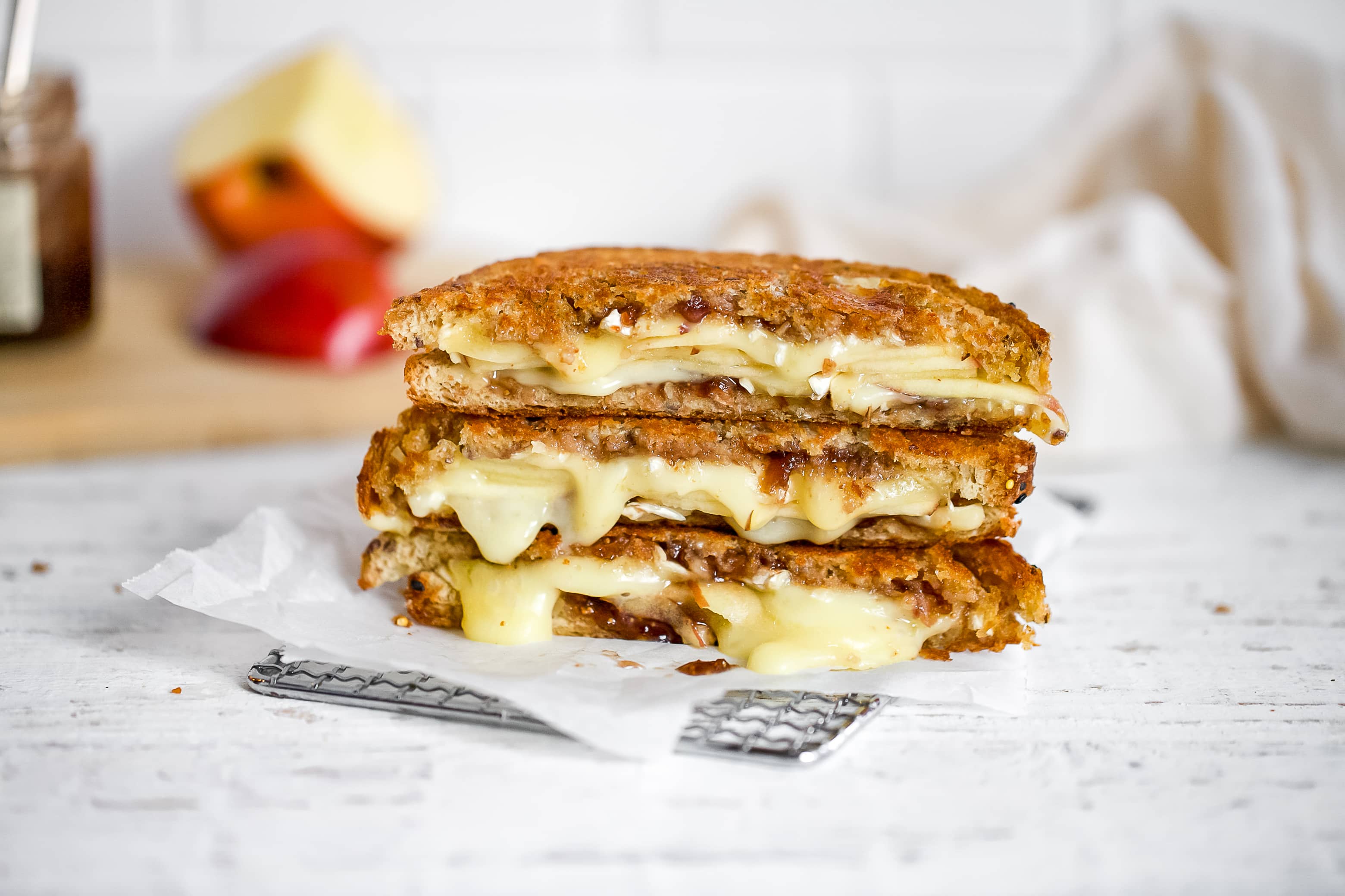 20 Meals Your Postnatal Clients Will Love: Apple & Brie Grilled Cheese Sandwich
