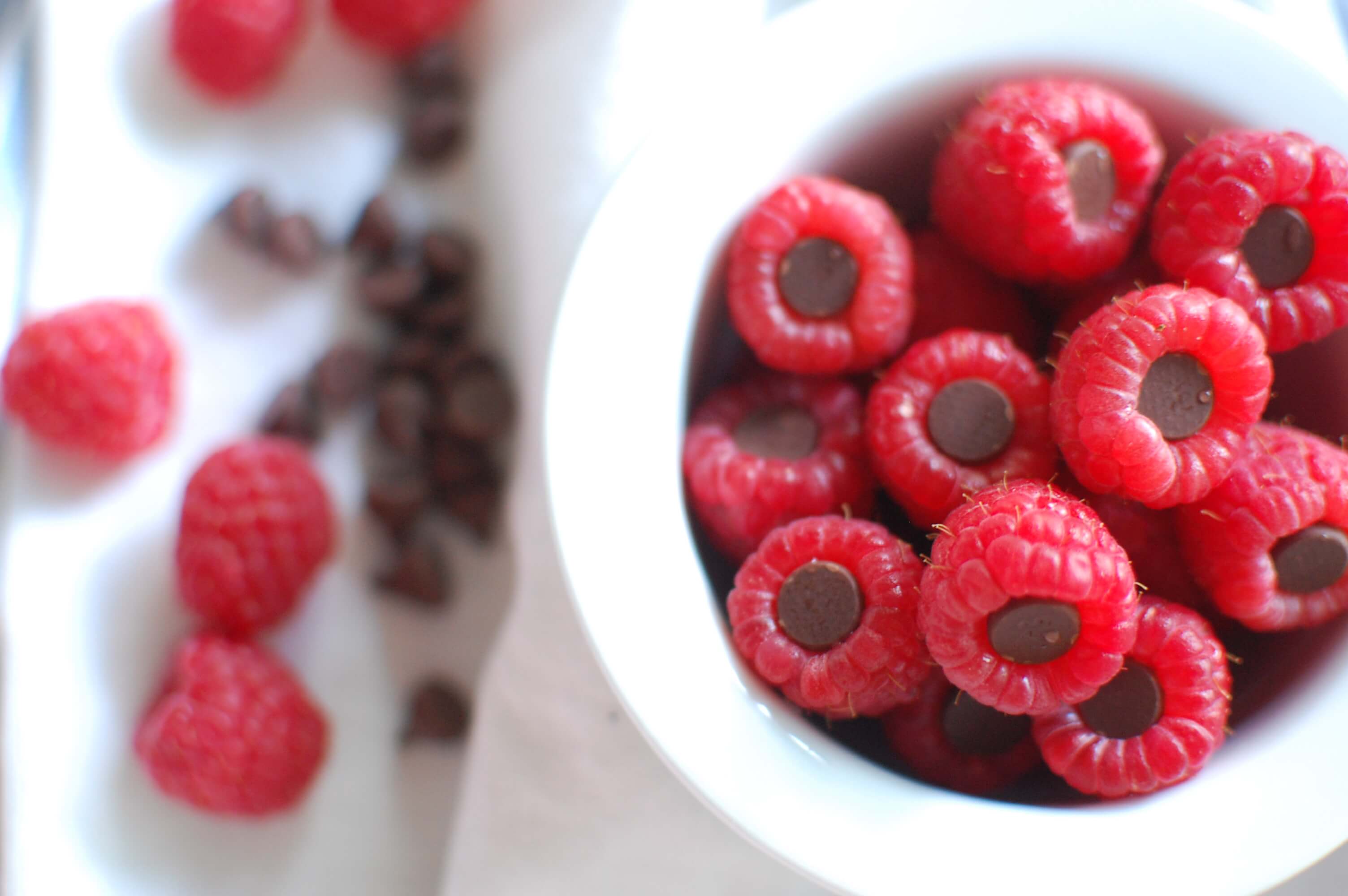 20 Meal Ideas to Help Clients with Eczema: Chocolate Stuffed Raspberries