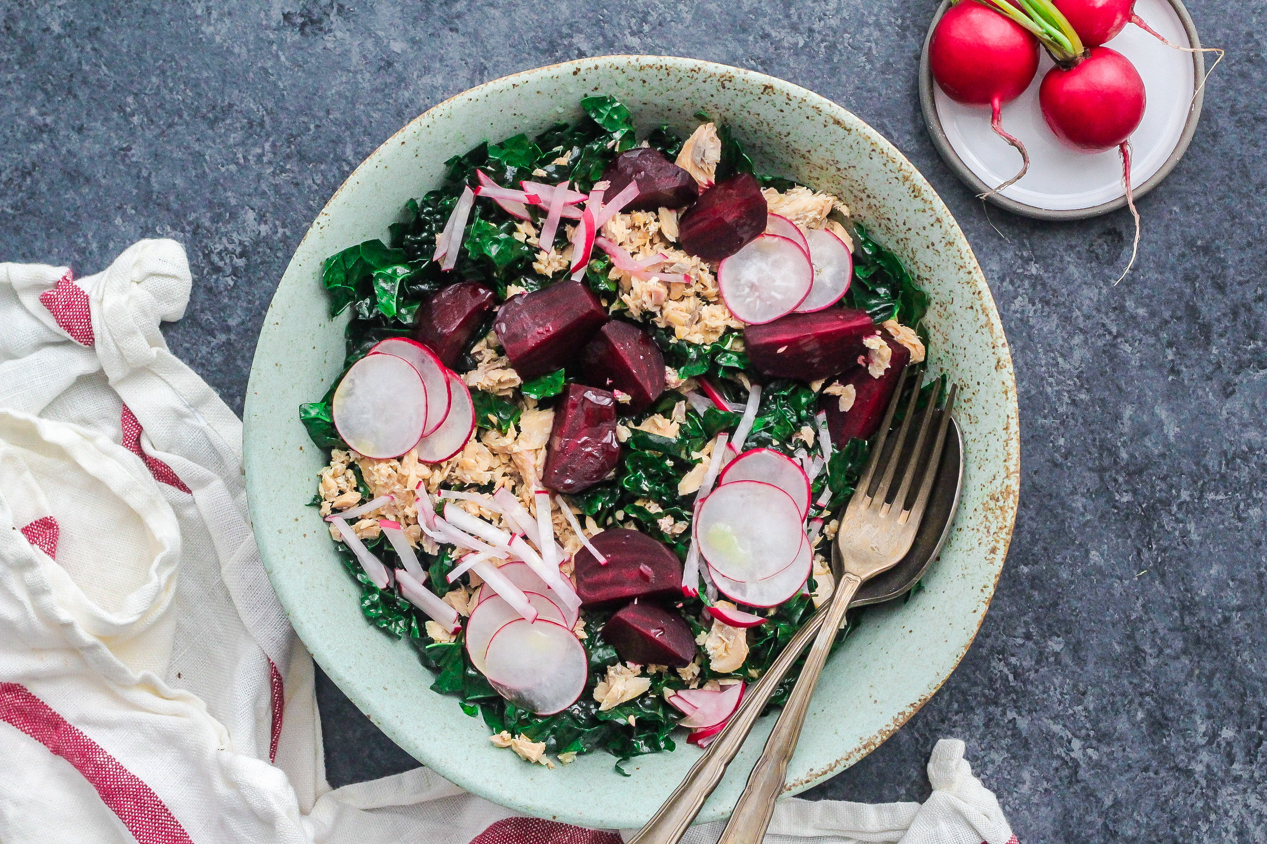 Nutrition Planning for Holistic Oral Health: Kale, Salmon & Beet Salad
