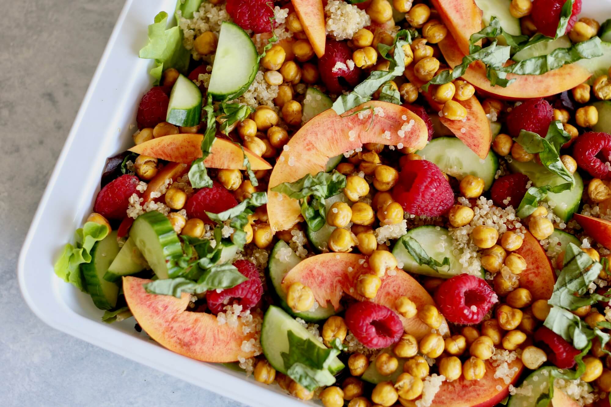 Nutrition Planning for Holistic Oral Health: Quinoa & Roasted Chickpea Rainbow Salad