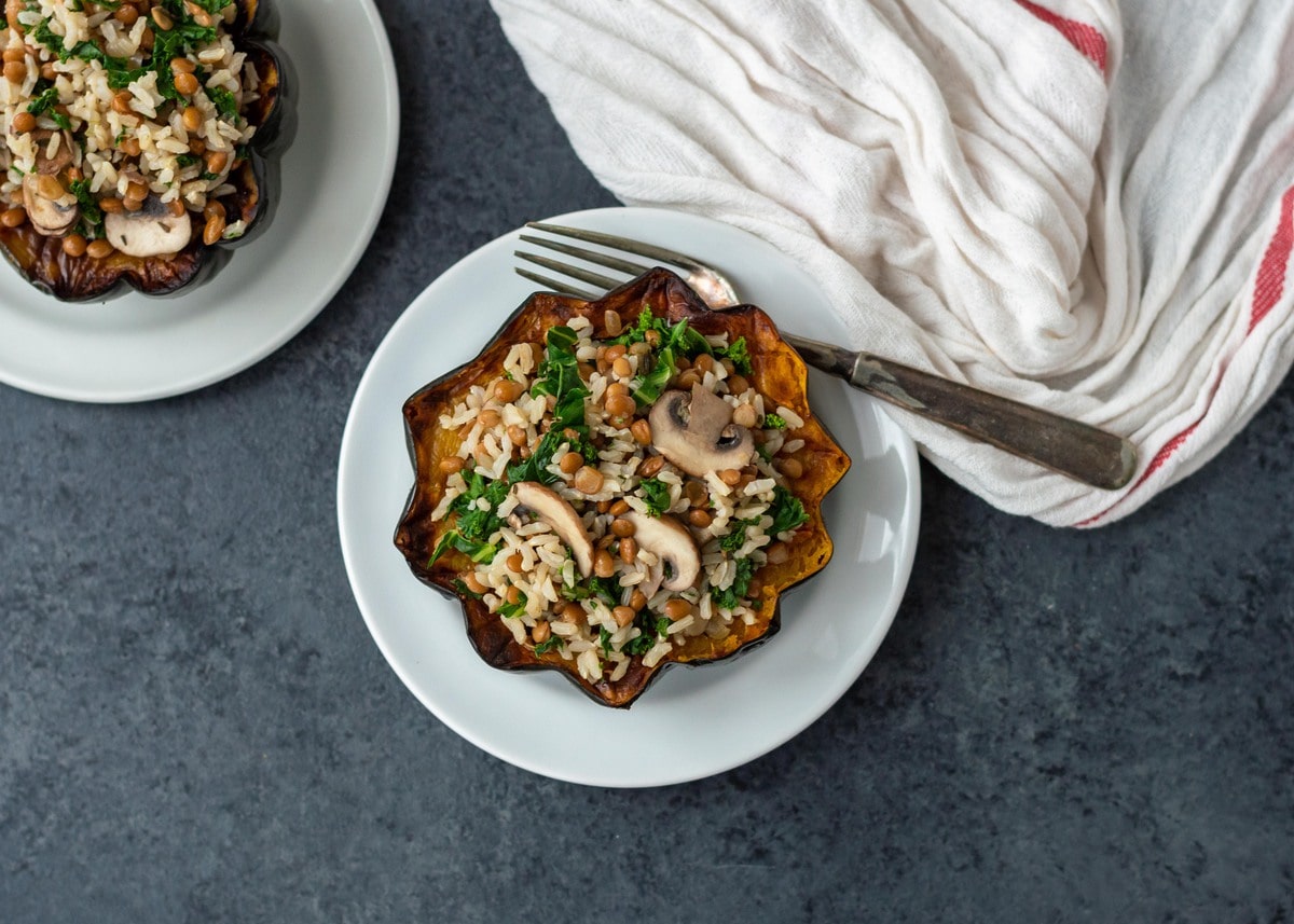 20 Meal Ideas to Support Your Clients Oral Health:Rice & Lentil Stuffed Squash