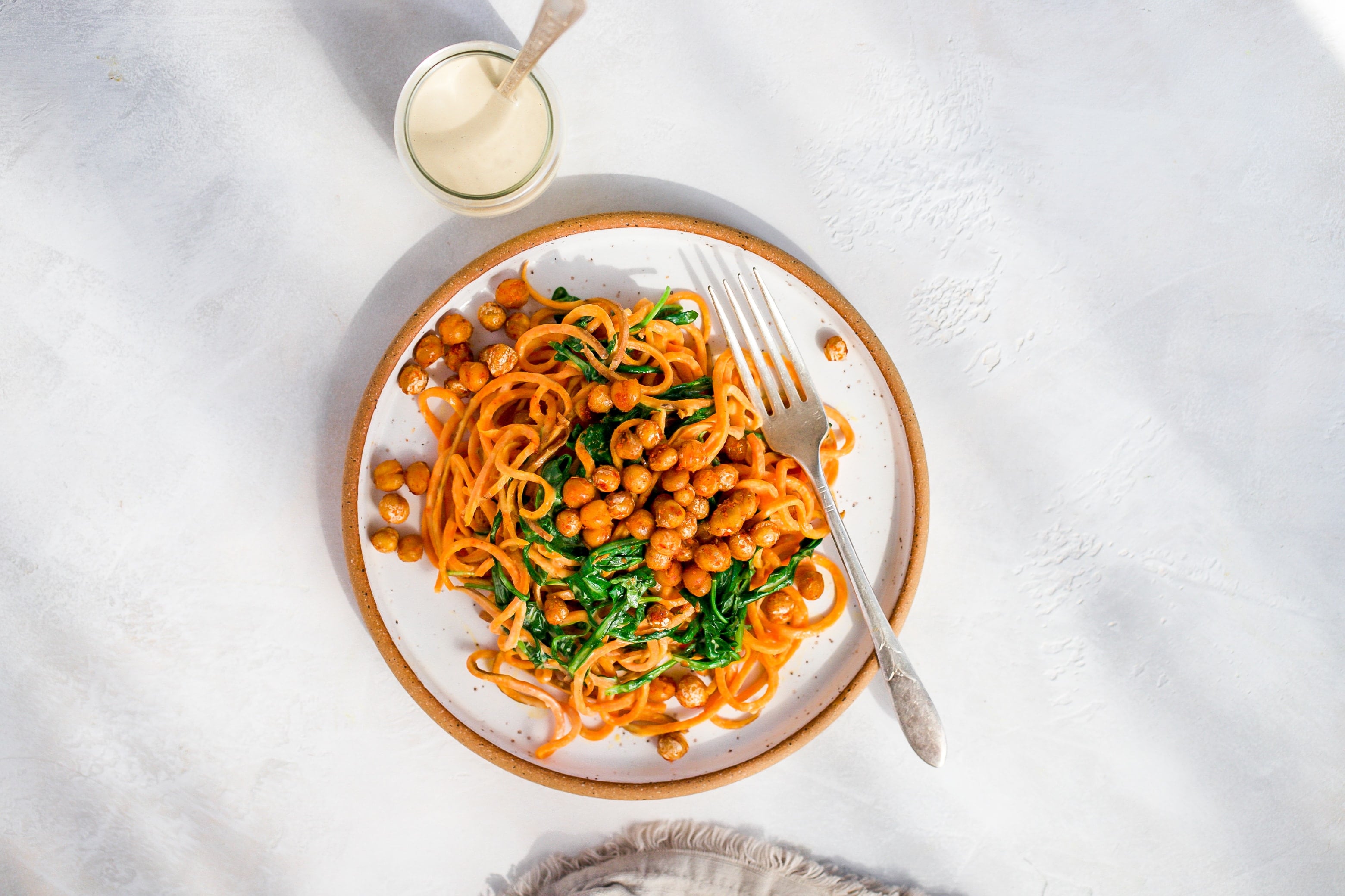 20 Meal Ideas to Support Your Clients Oral Health:Sweet Potato Noodles with Crispy Chickpeas