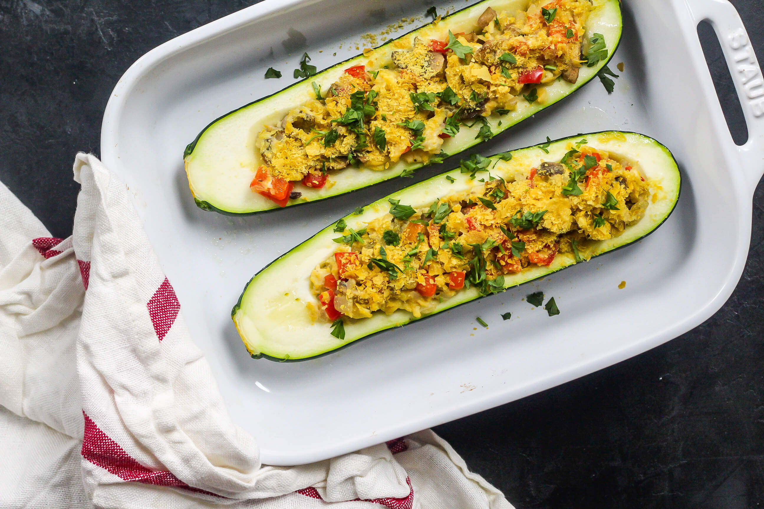 20 Meal Ideas to Help Clients Manage Acne: Zucchini Breakfast Boats