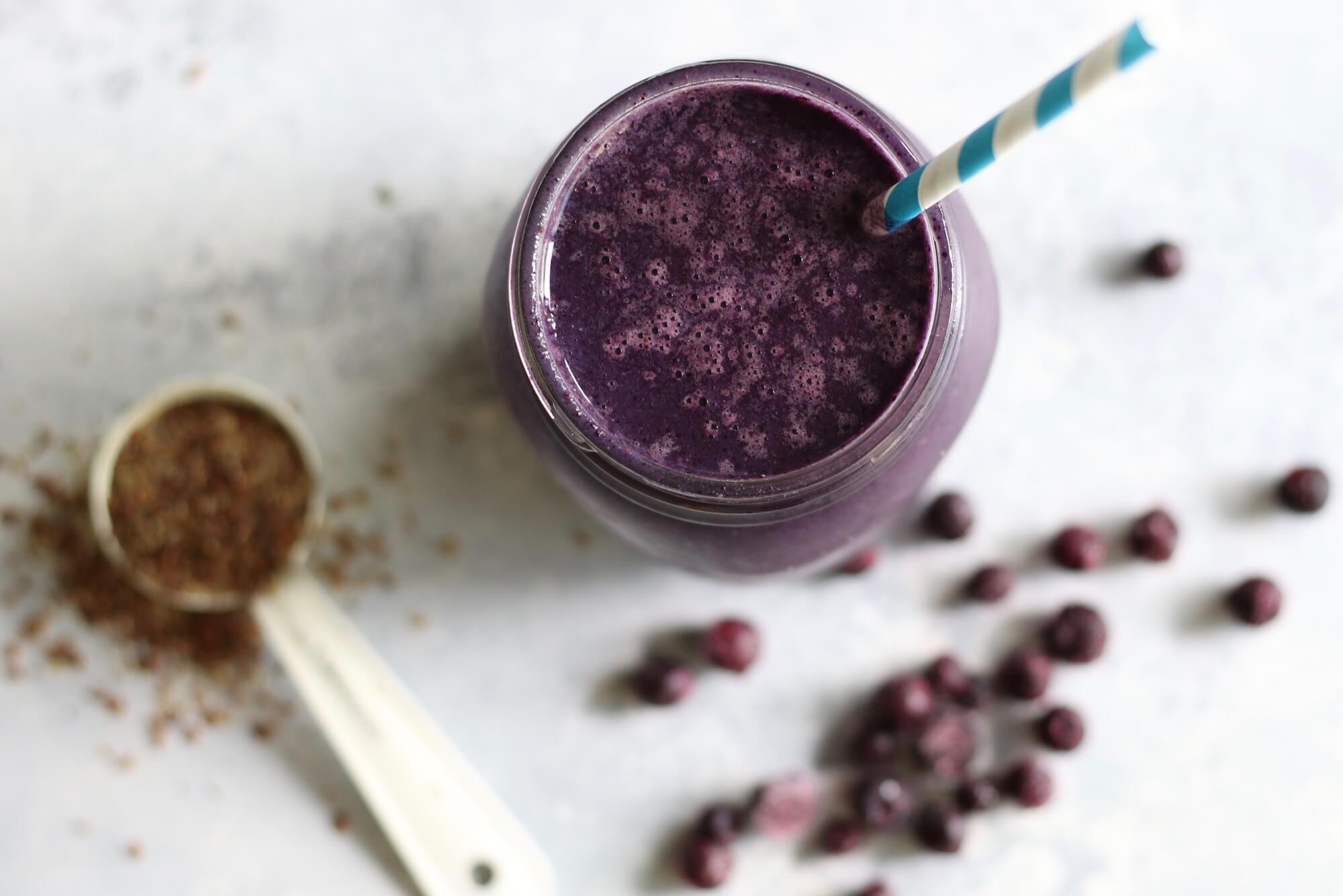 20 Meal Ideas to Support Student-Athletes: Blueberry Protein Smoothie