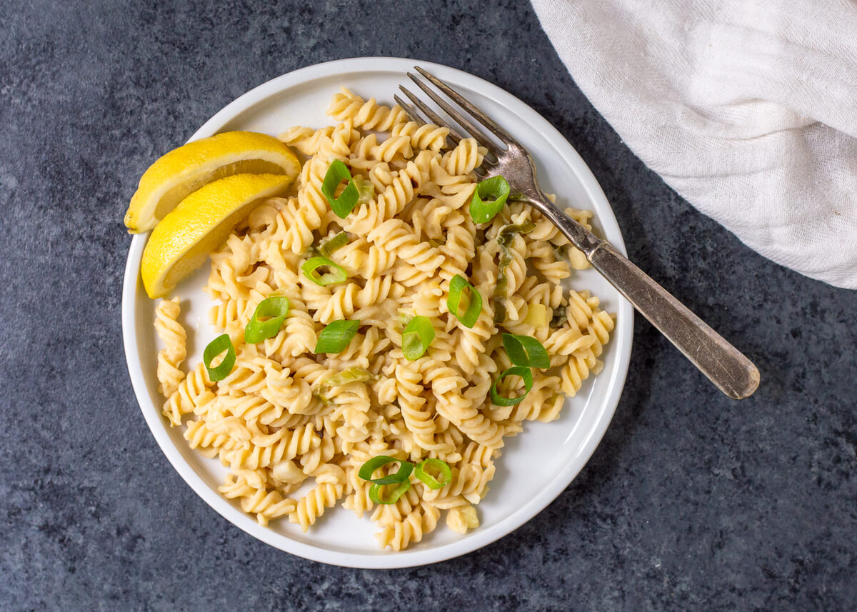 20 Meal Ideas to Support Student-Athletes: Creamy Lemon Garlic Pasta
