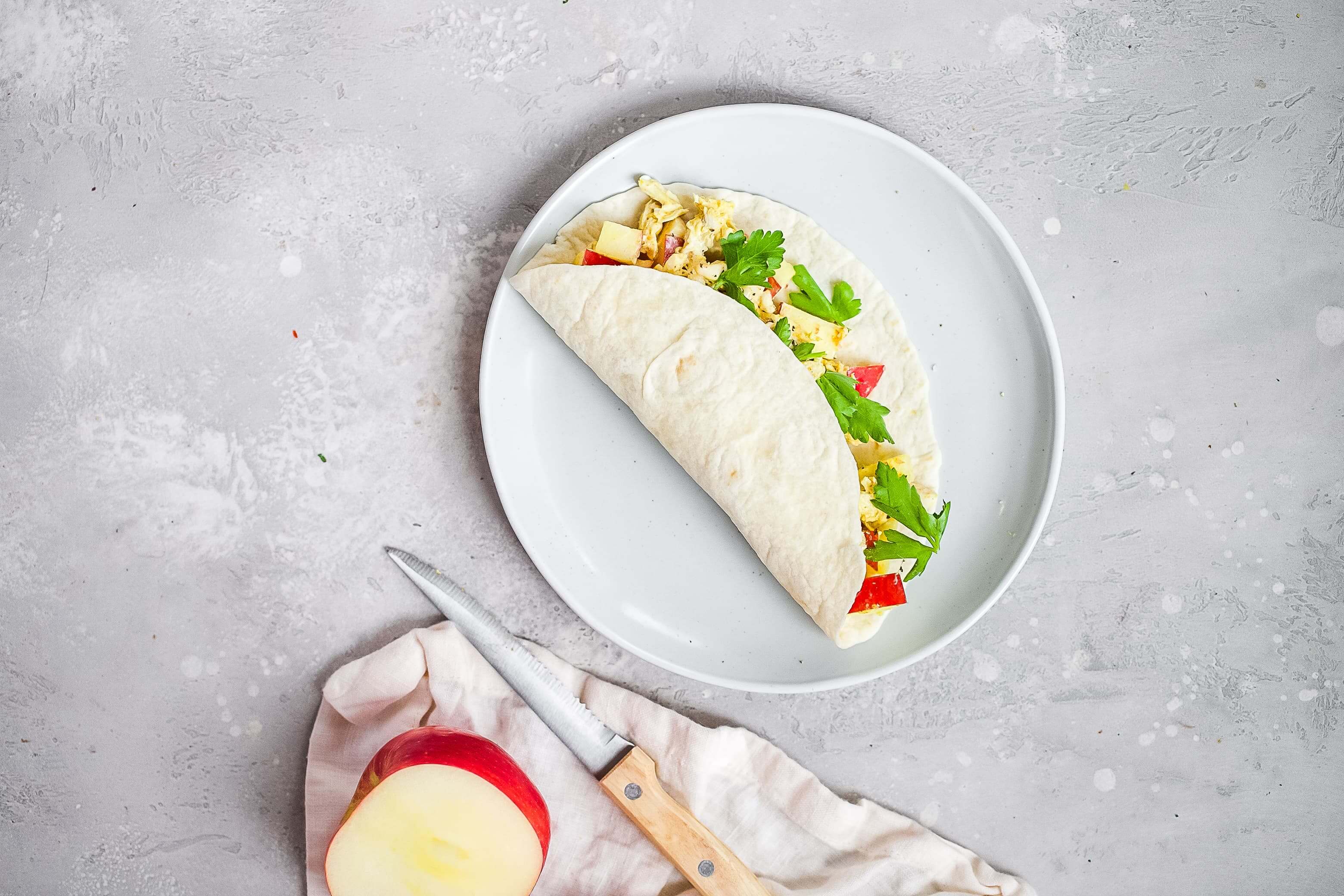 20 Meal Ideas to Support Student-Athletes: Curried Chicken Wrap