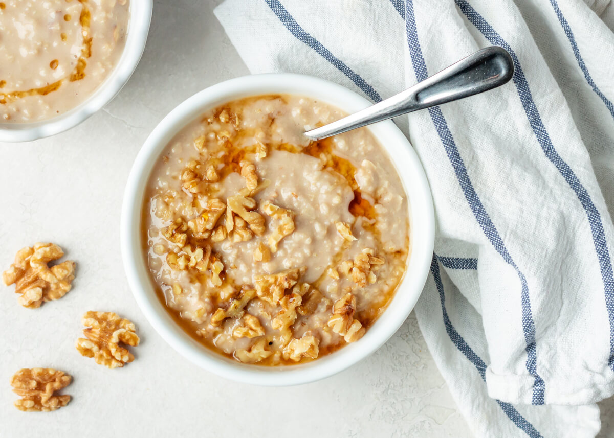 20 Meal Ideas to Help Clients Manage Arthritis: Maple Walnut Millet Porridge