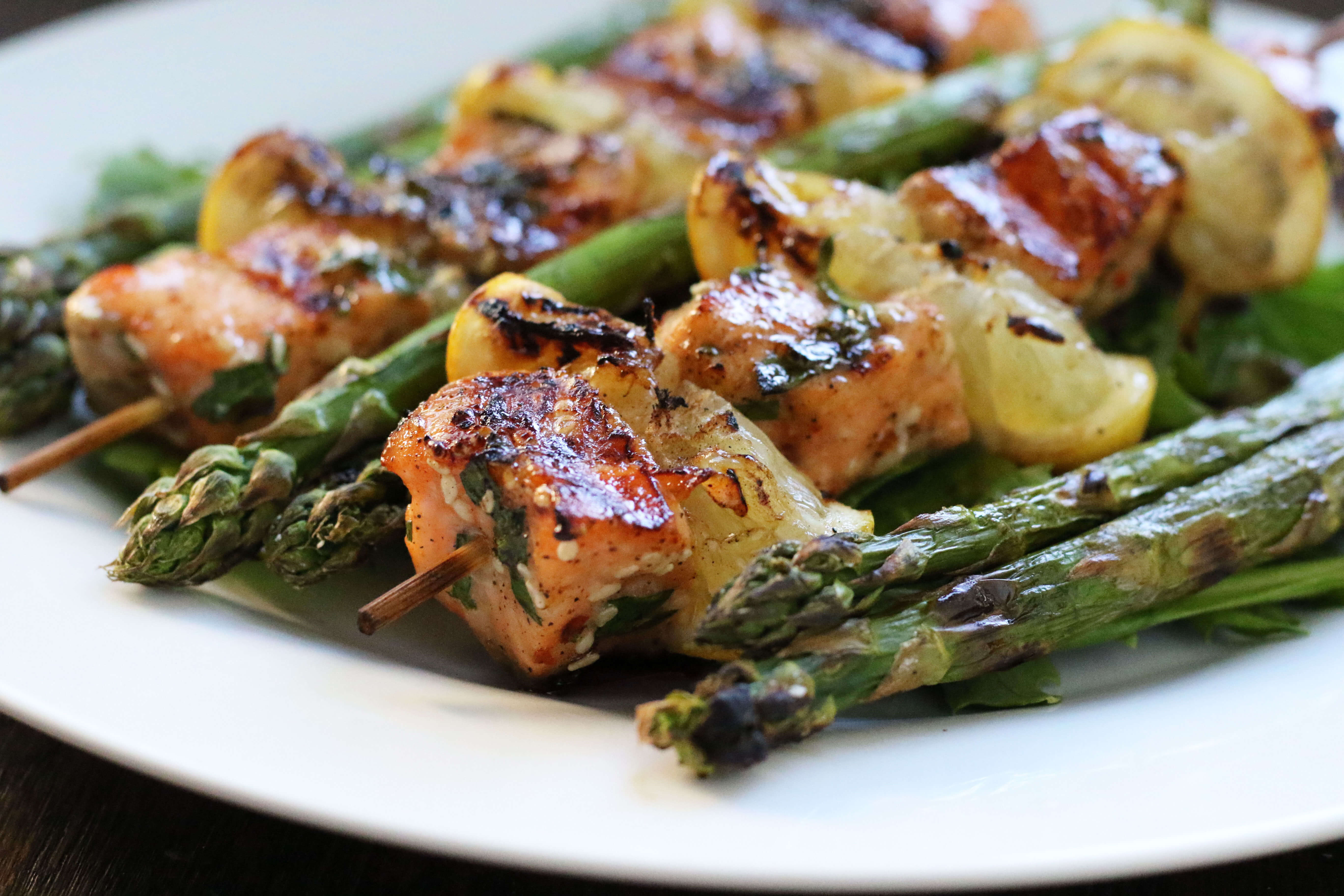 20 Meal Ideas Your Clients Can Grill This Summer: Spiced Salmon Kabobs